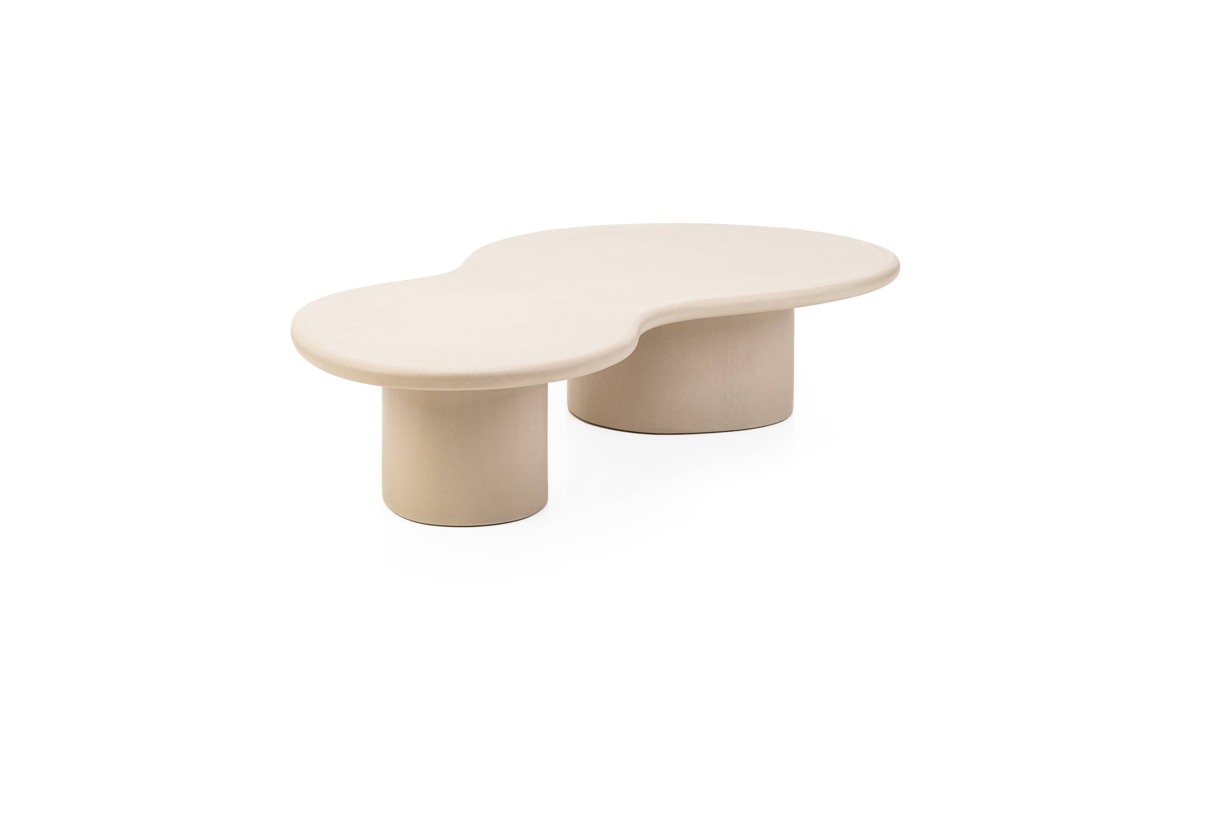 Customizable Handmade Sculptural Plaster Coffee Table, Organic shape, O150