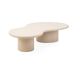 Customizable Handmade Sculptural Plaster Coffee Table, Organic shape, O150