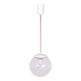 Mid-Century Chandelier in Chromed Steel, Plastic and Glass, Czech, 1960s