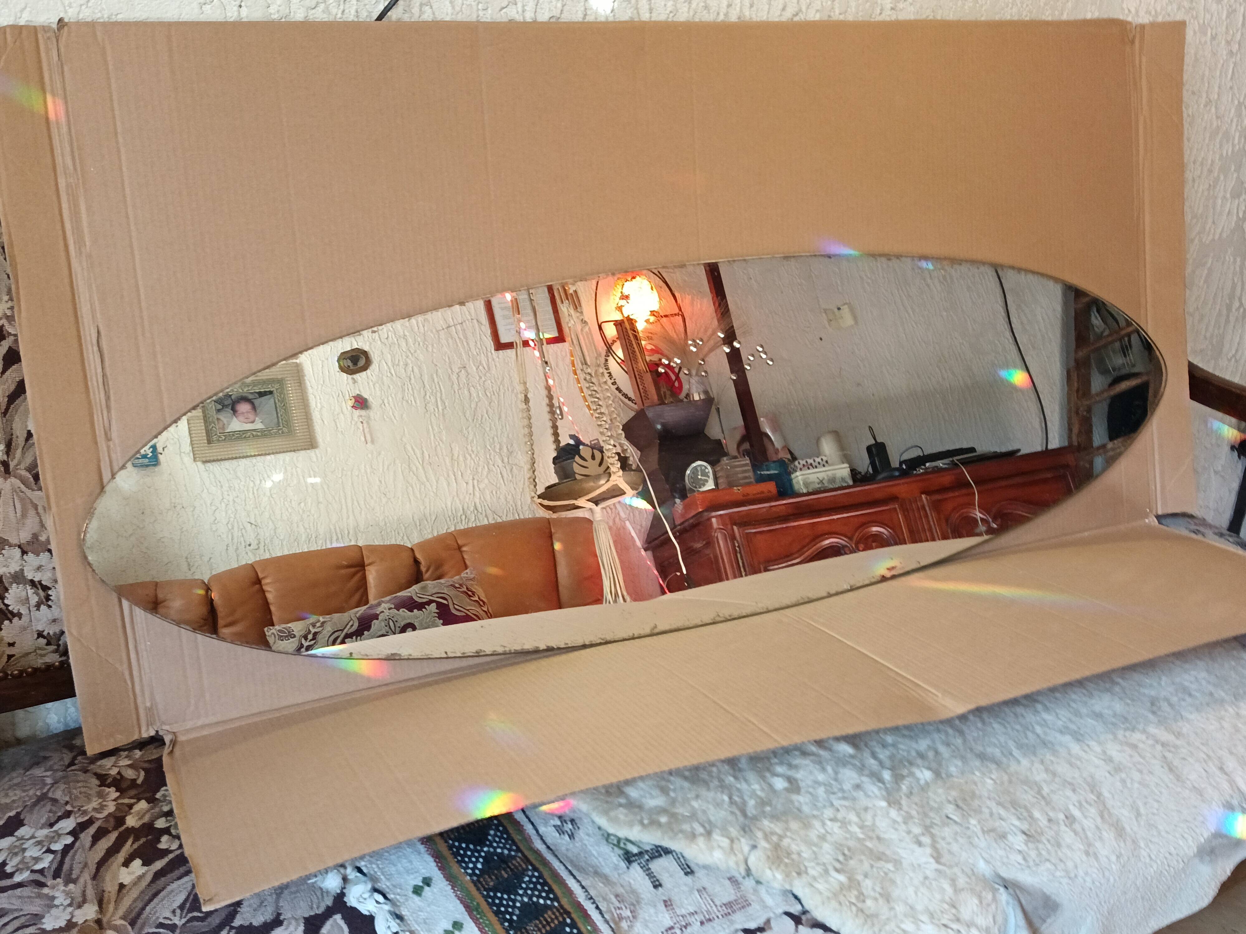 Italian oval wall mirror 1950.