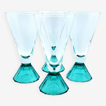 Teal cocktail glasses