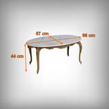 Marble and brass coffee table, Louis XV style – mid 20th century