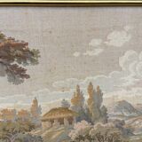 Tapisserie tenture murale encadrée, 1950