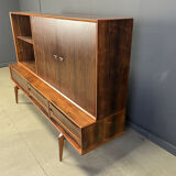Oswald Vermaercke Paola rosewood highboard for V-Form Belgium 1959