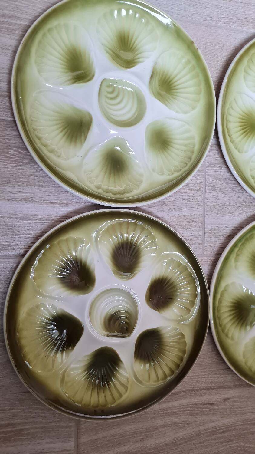 6 oyster plates 60'
