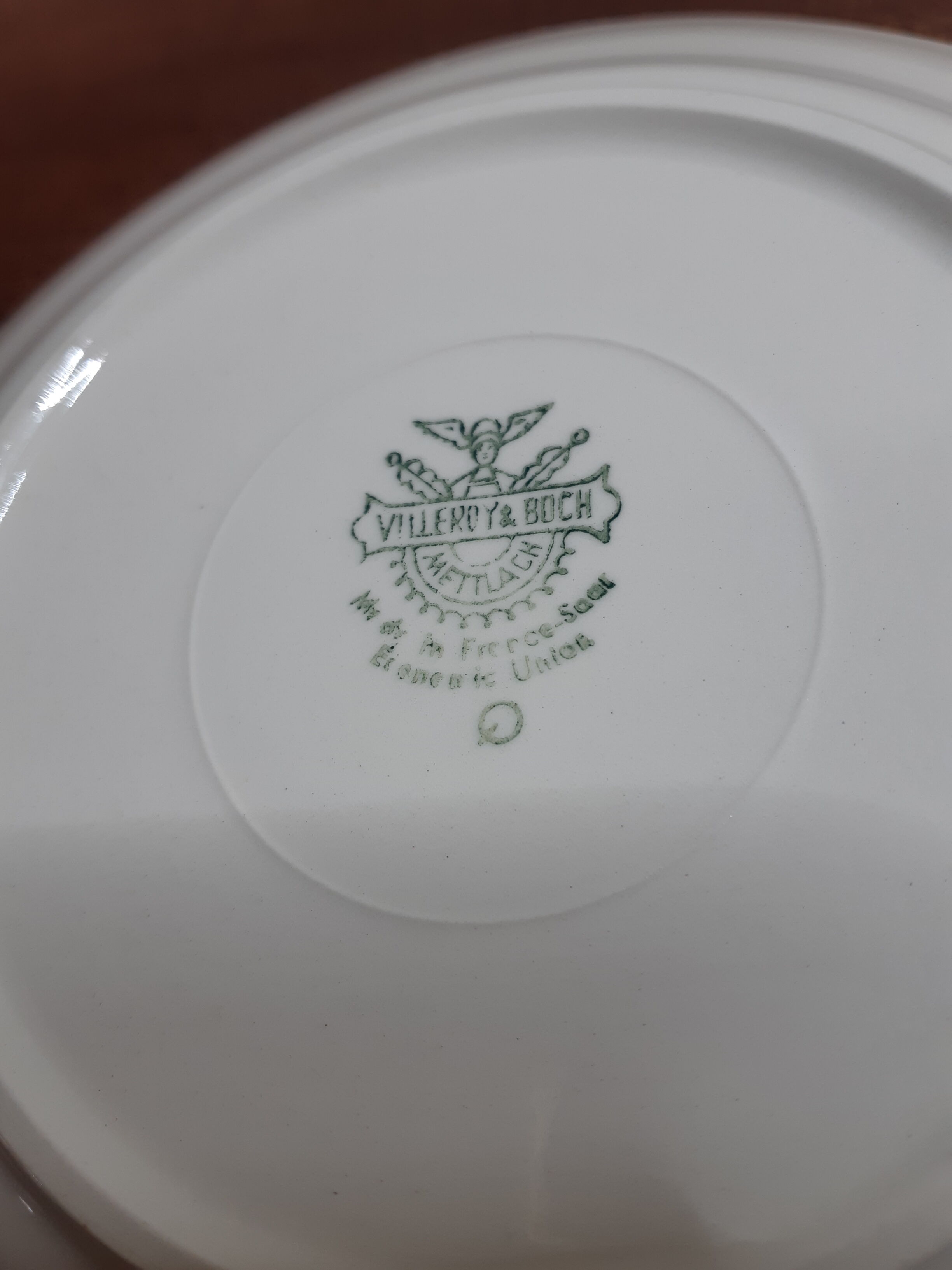 Set of 7 dessert plates "Mettlach", from Villeroy and Boch, vintage