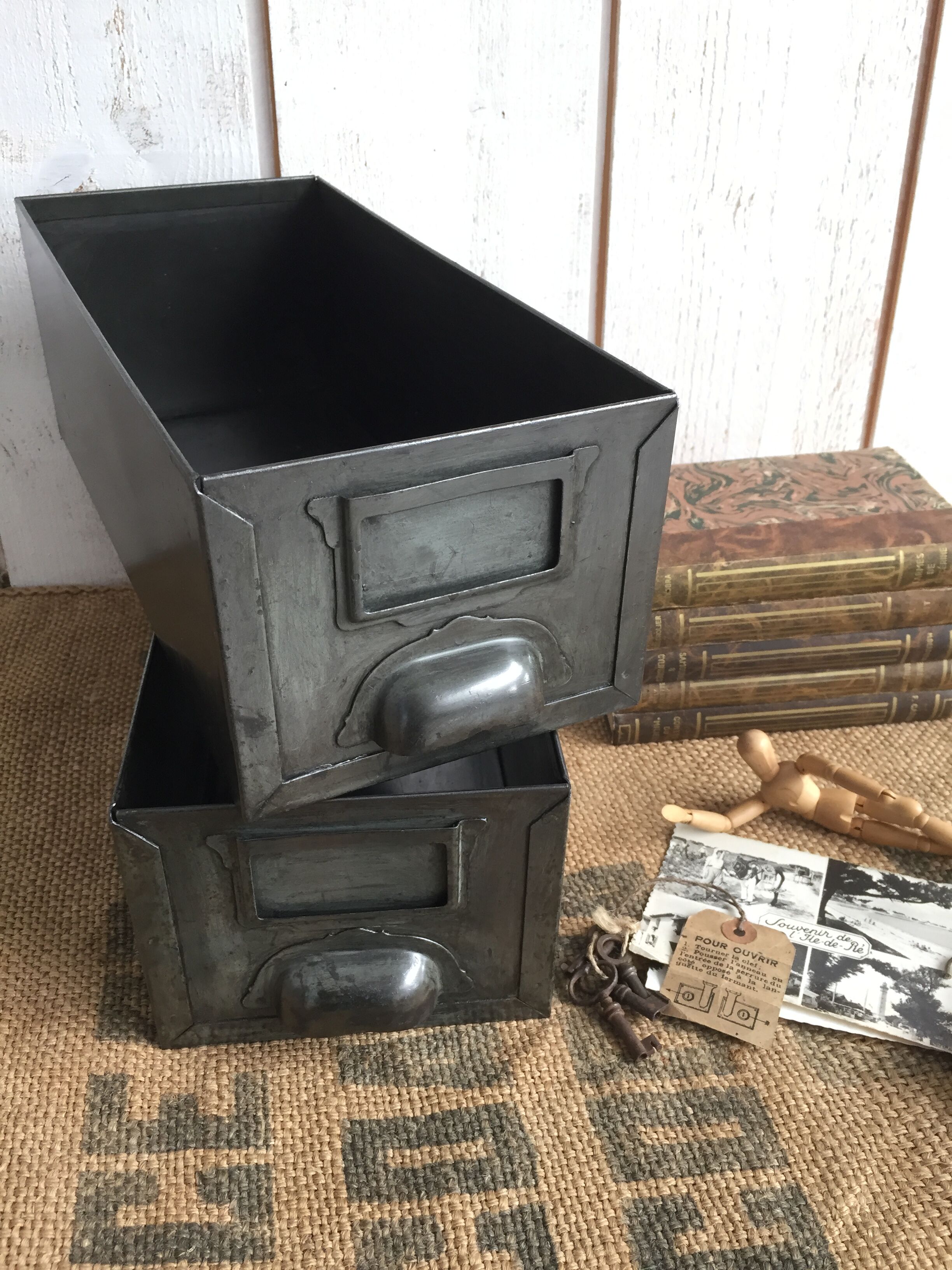 Pair of industrial drawers