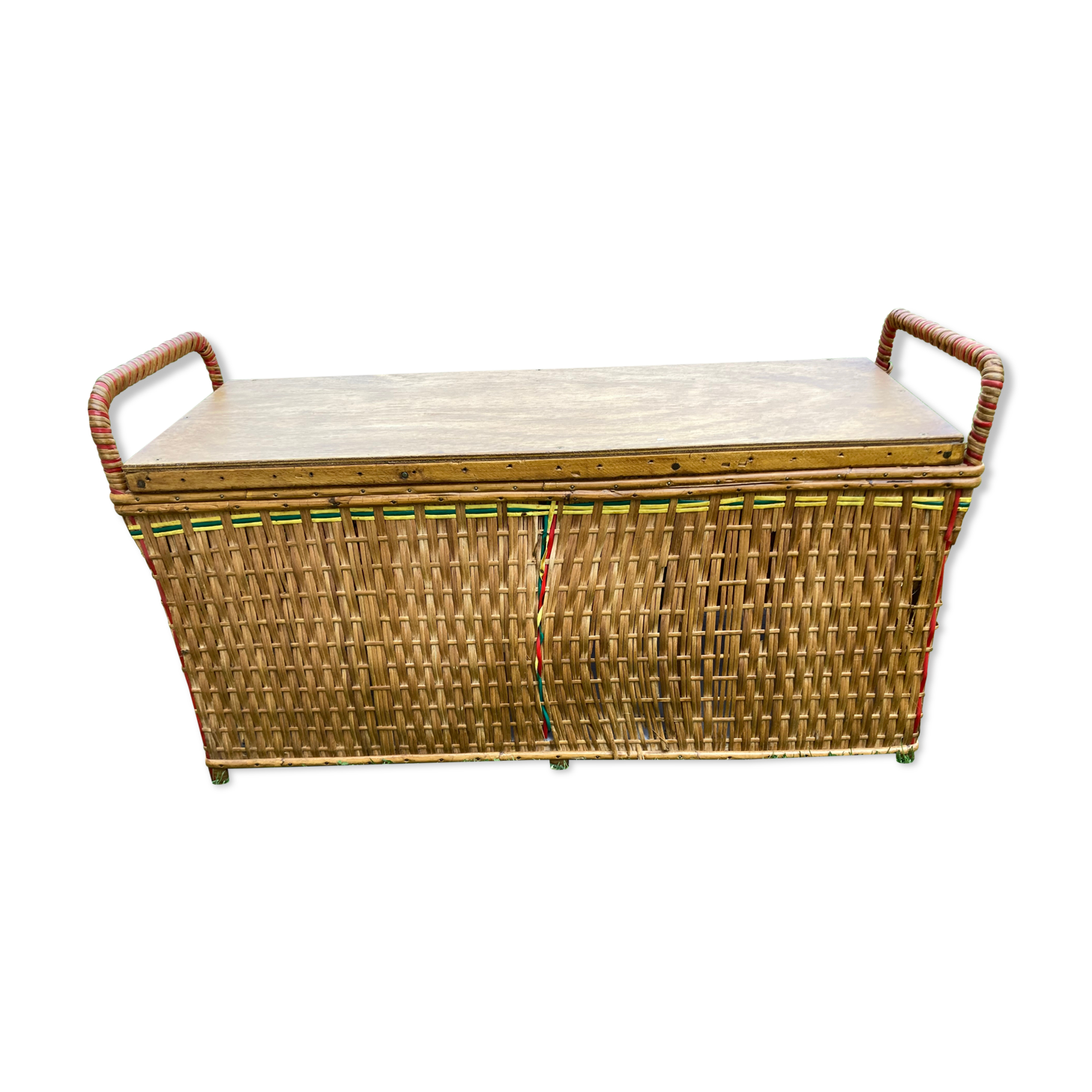 Rattan toy chest
