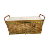 Rattan toy chest