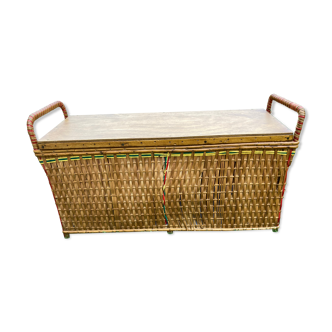 Rattan toy chest