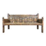 Large antique wooden Spanish bench from the 19th century