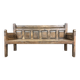 Grand banc en bois antique espagnol du 19ème siècle