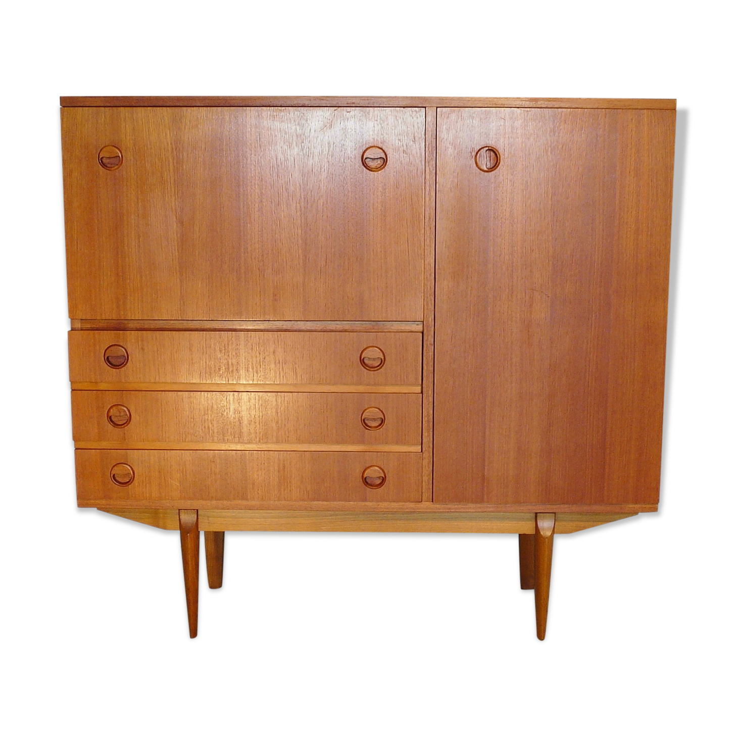 Scandinavian teak bar and dresser furniture