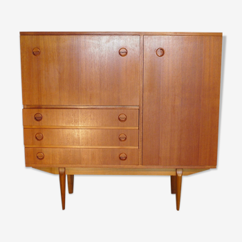 Scandinavian teak bar and dresser furniture