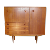 Scandinavian teak bar and dresser furniture