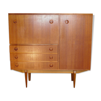 Scandinavian teak bar and dresser furniture