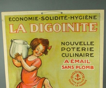 Authentic cardboard advertising the Digoinite