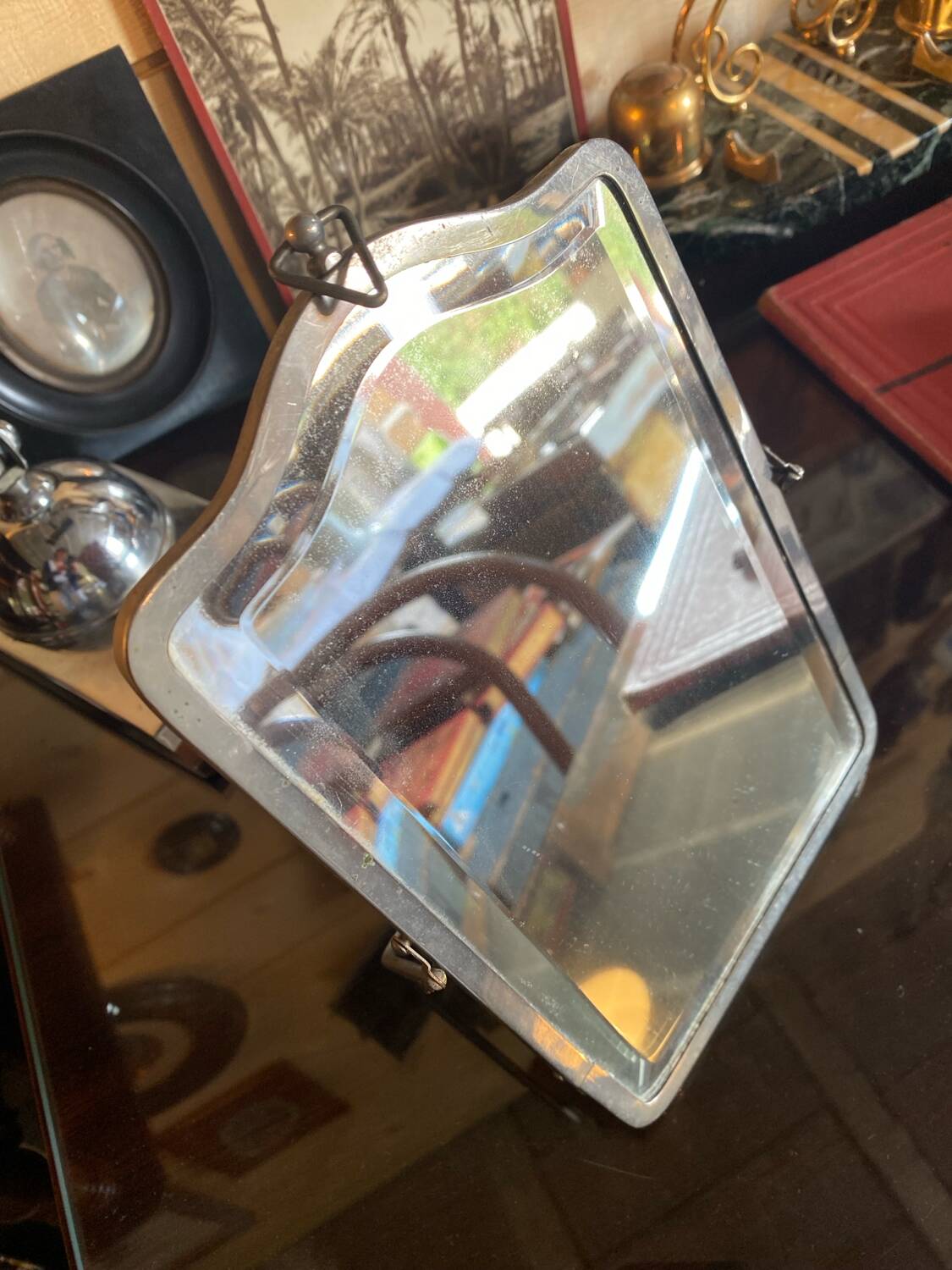 Miroir de barbier biseauté