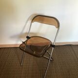 Vintage folding chairs smoked Plexiglas