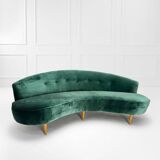 Mid-Century Curved Sofa in the style of Federico Munari, Italy, 1950s