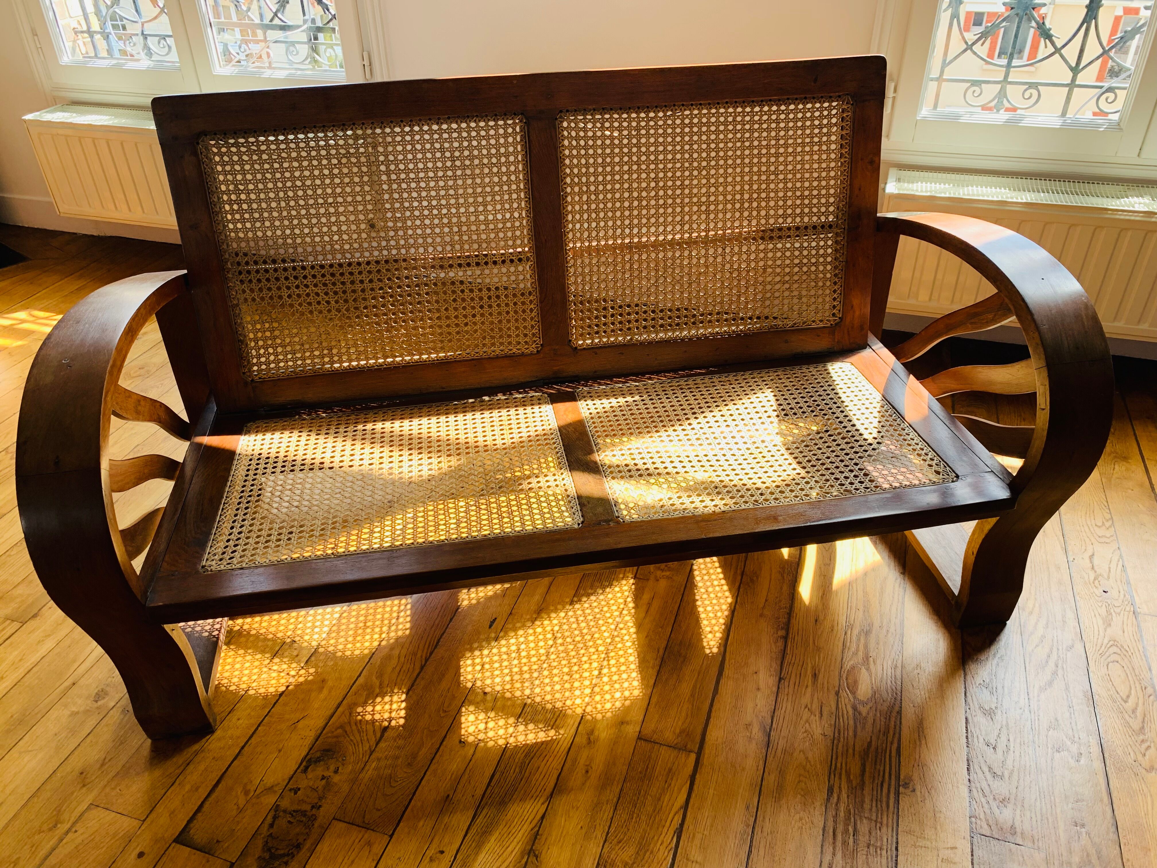 Set living room armchairs sofa colonial style art deco