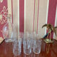 9 glasses baptism crystal engraved