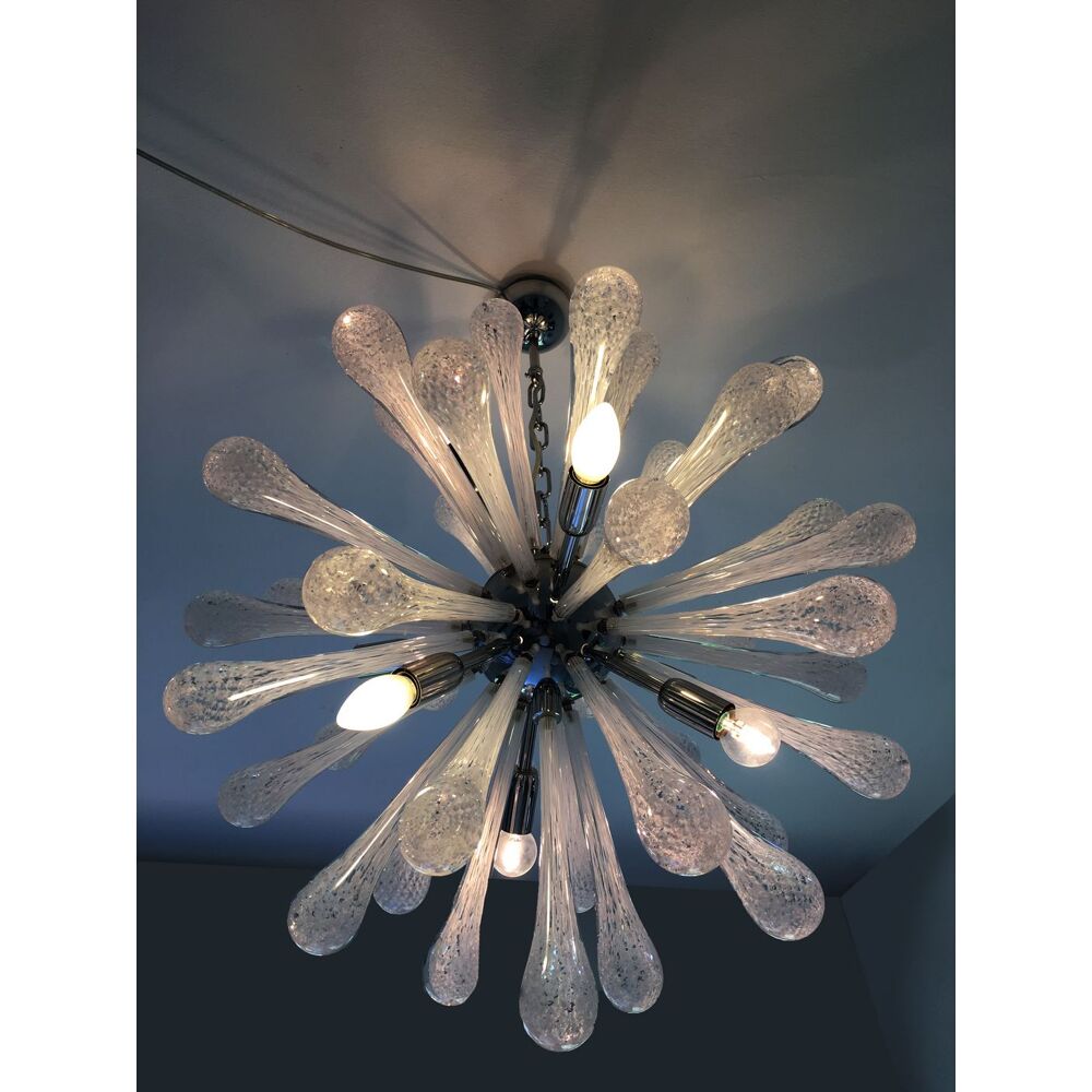 Lustre en verre de Murano