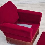 1970s, Danish armchair by Ryesberg Møbler, original condition, velour fabric.