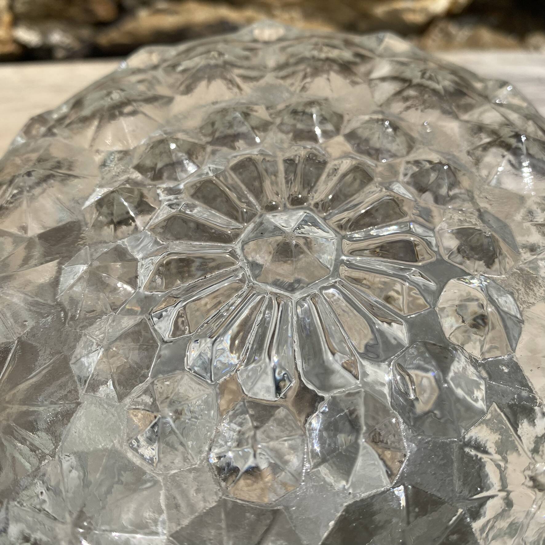 Mini ceiling light in moulded glass, 1970s.