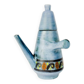 Large matte blue glazed coffee pot, by Jean de Lespinasse, 1950s/1960s.