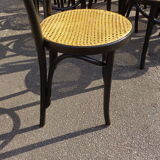 Set of 20 curved wooden chairs