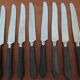 12 knives au gaulois blackened wooden handle
