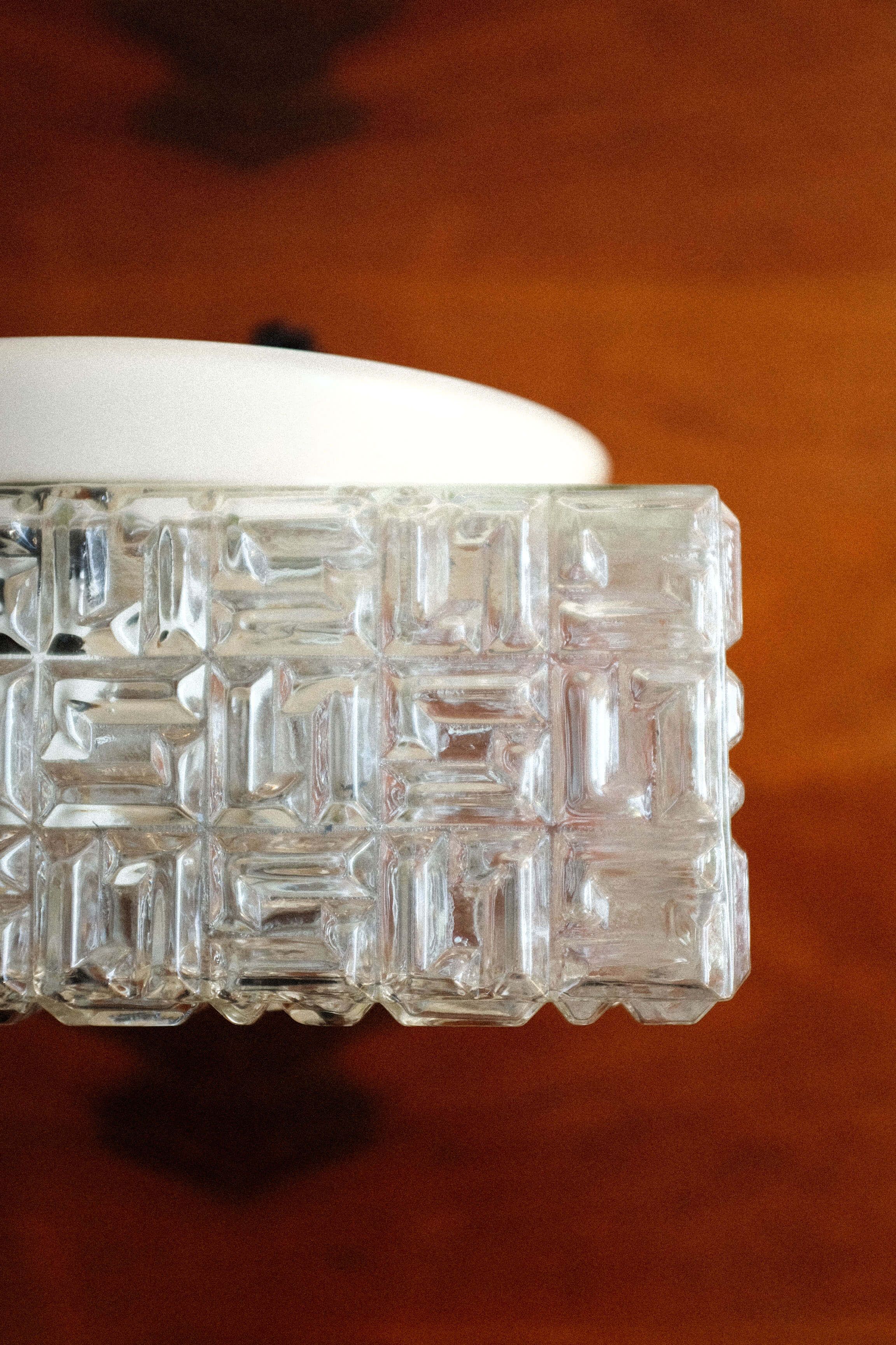 Czechoslovakian glass wall lamps by osvětlovací sklo, 1980s