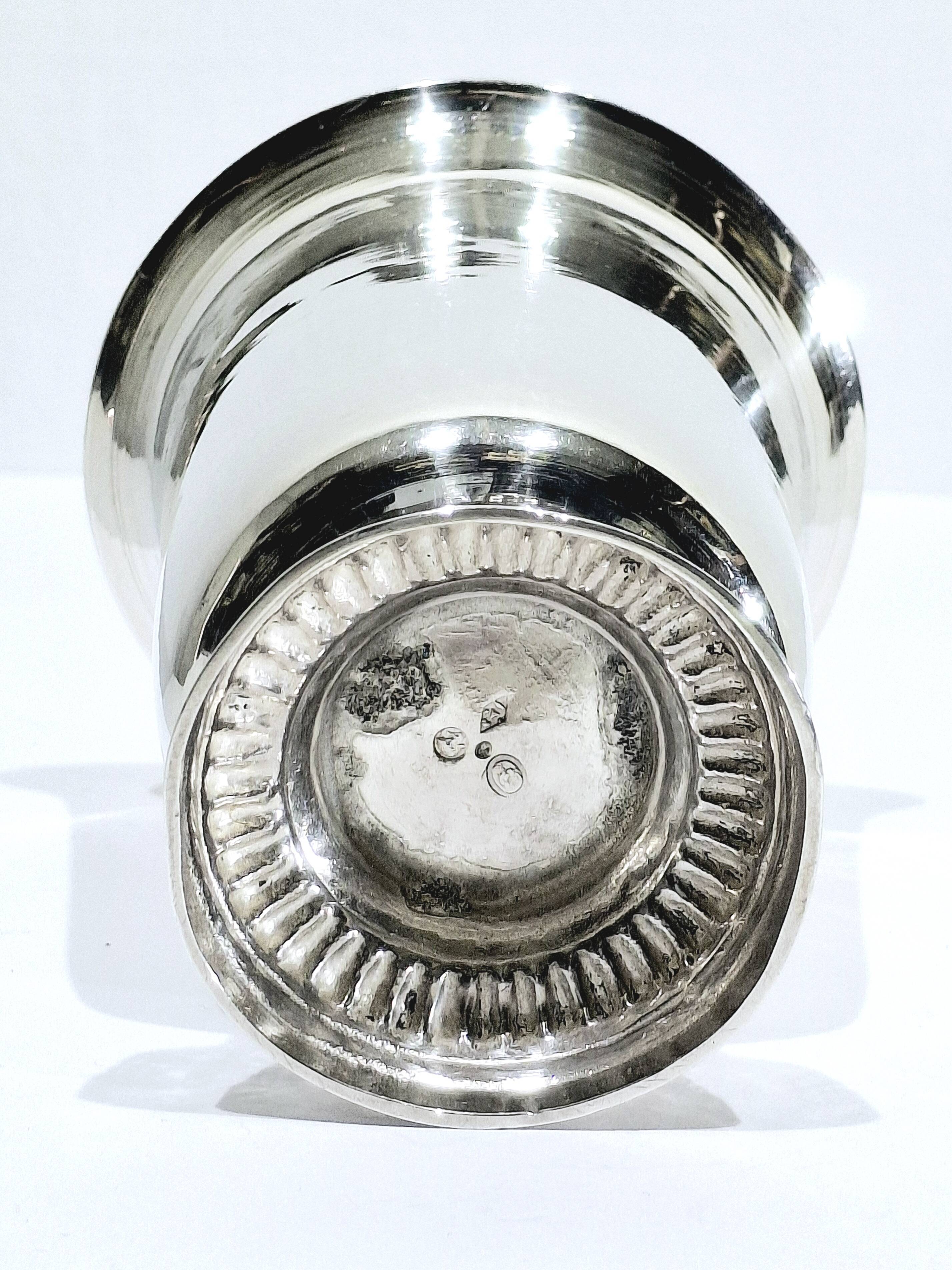 Sterling Silver Cup with Pedestal and Second Rooster Hallmark