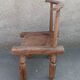 Antique wooden stool. Baoulé African art from Ivory Coast.