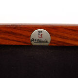 Armchair by Grete Jalk, France Son, cowhide leather and vintage teak from the 1960s