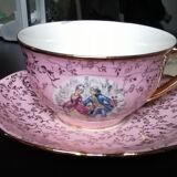 Lunch cup and sub-cup of Italian porcelain