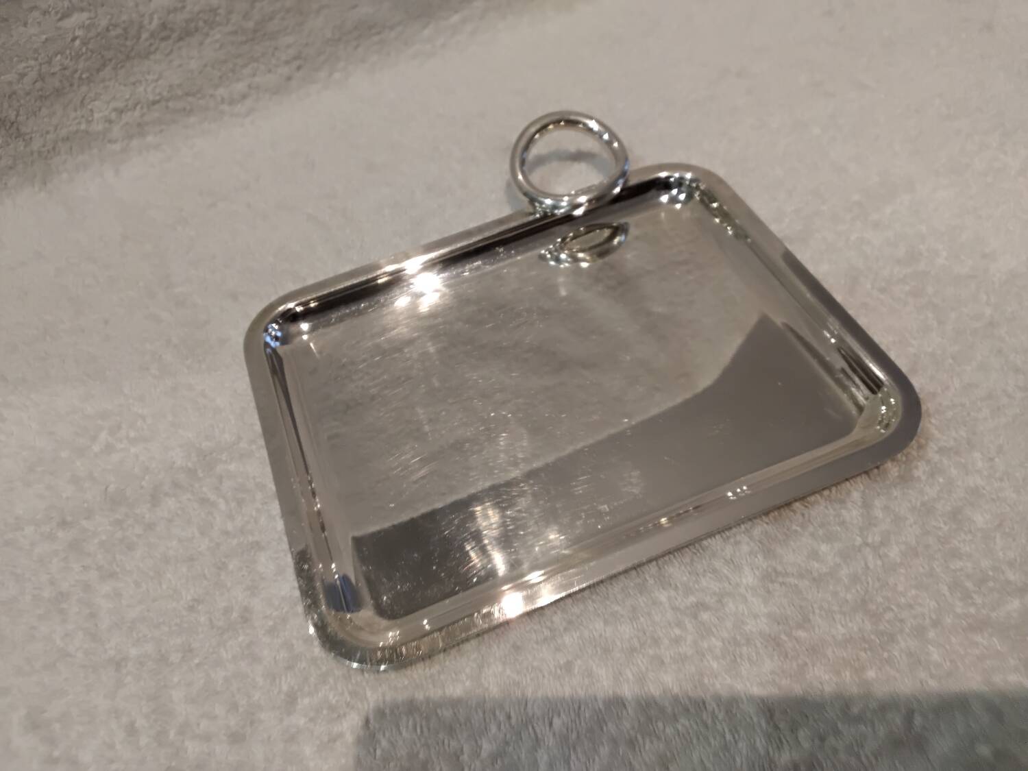Christofle Vertigo Yainville silver-plated rectangular tray