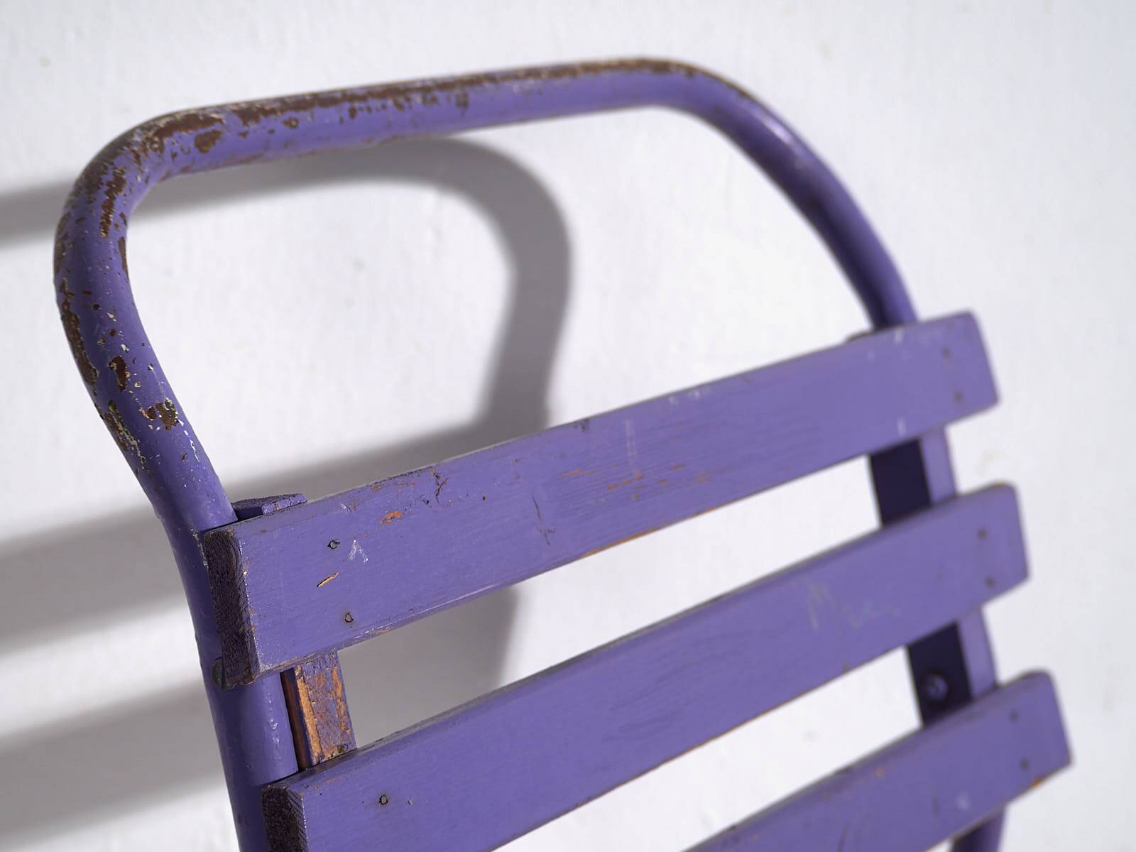 Antique purple patio chairs (c.1920). Set of 2 pieces