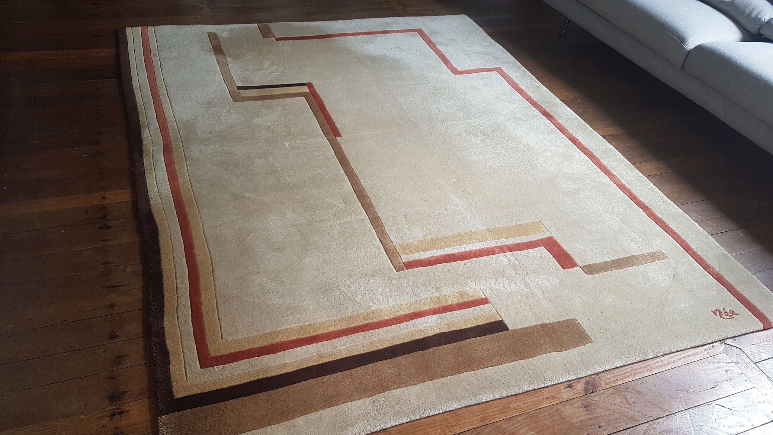 Wool carpet Paulette Née handmade 260 x 200