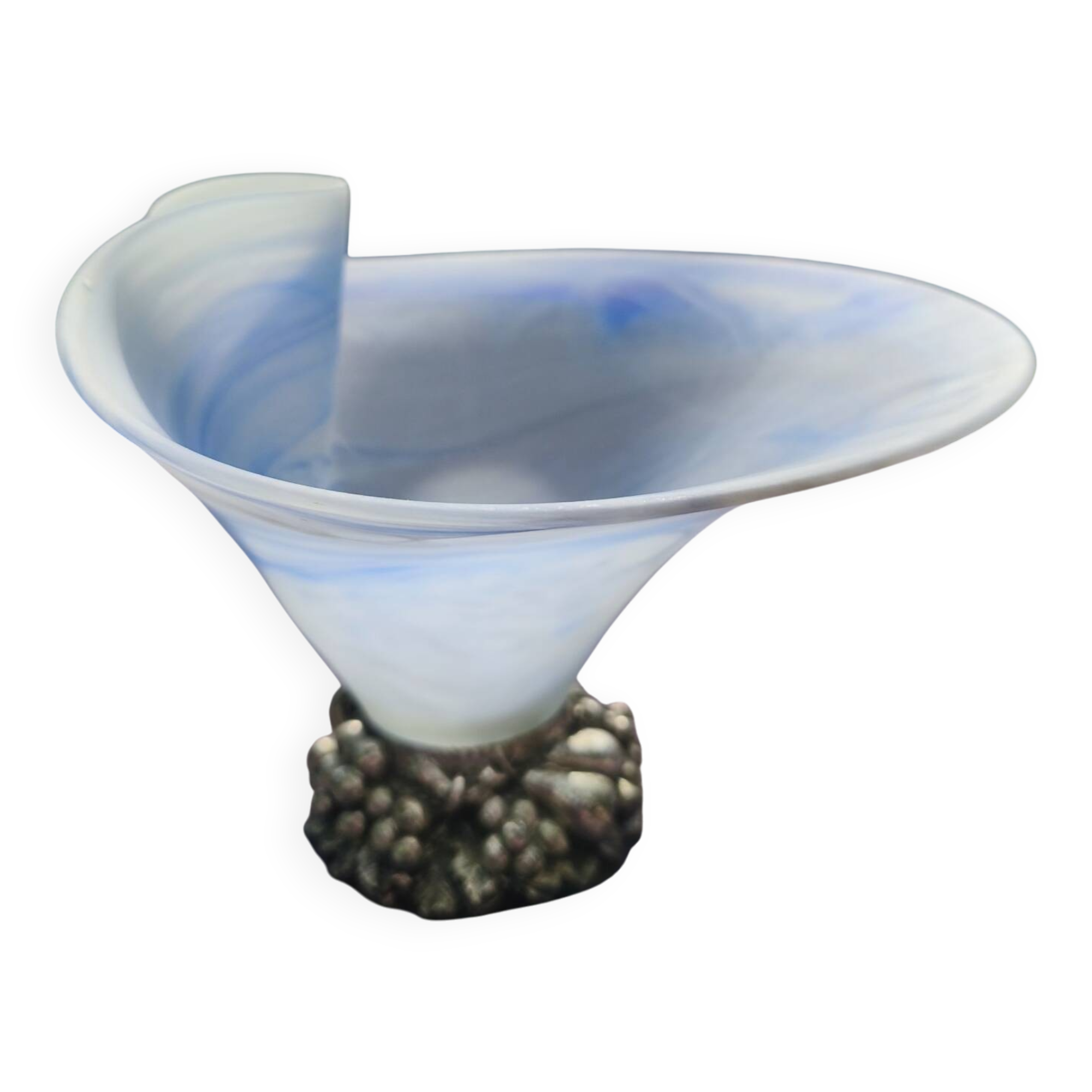 Murano glass centerpiece with 925 silver base
