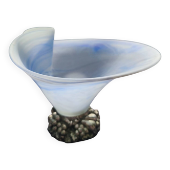Murano glass centerpiece with 925 silver base