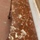 Fireplace three shells louis XV style in royal red marble XIX century