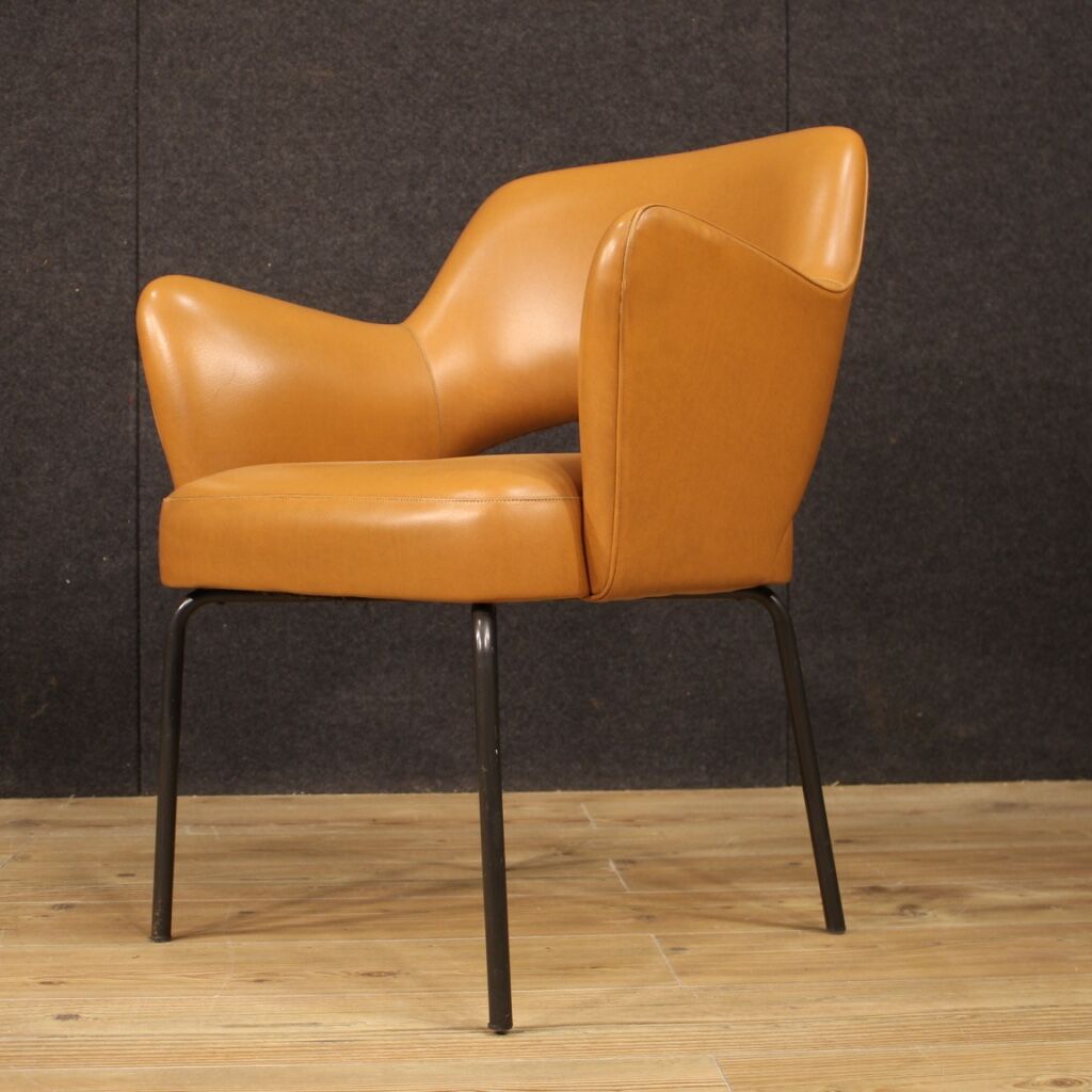 Italian design armchair in faux leather