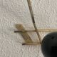 Vintage 1960 gold coat rack 6 hooks balls - 50 x 20 cm