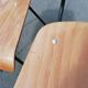 Lot de 4 chaises pieds compas de type scolaire