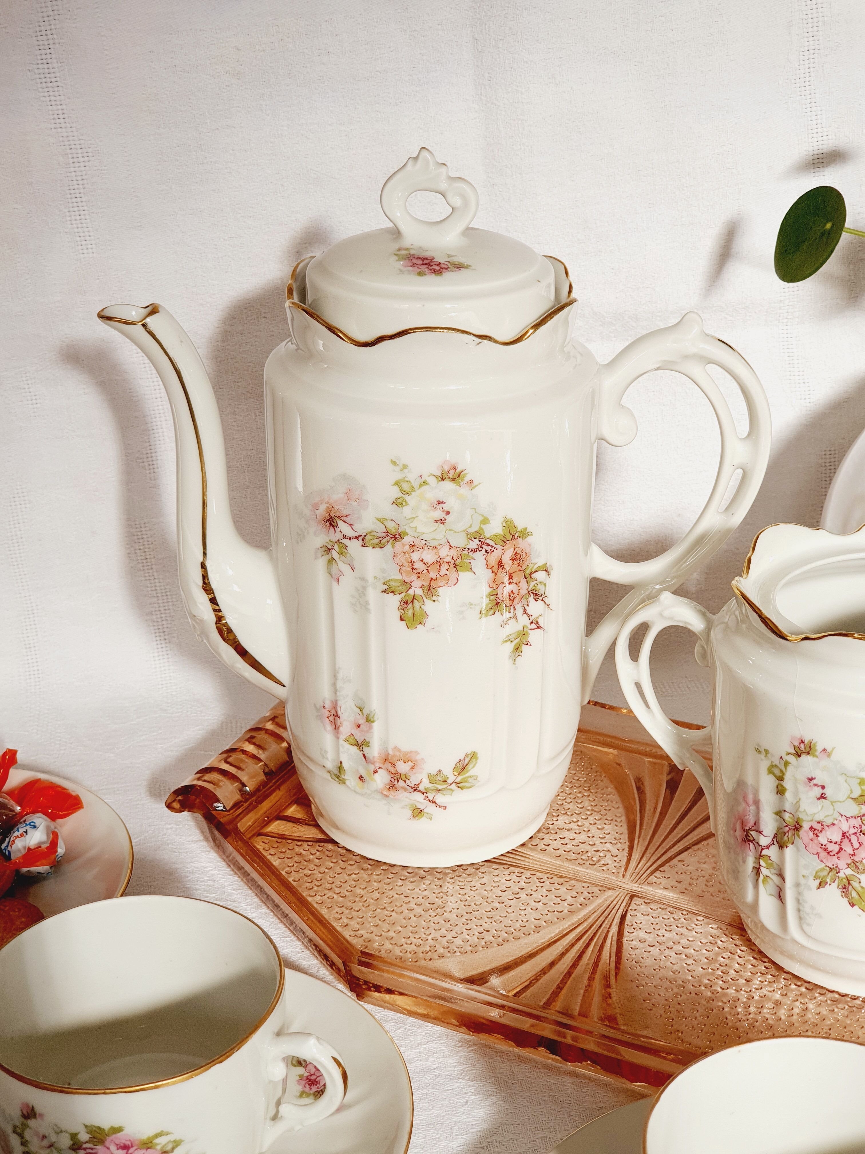 Tea service or coffee LV France antique porcelain