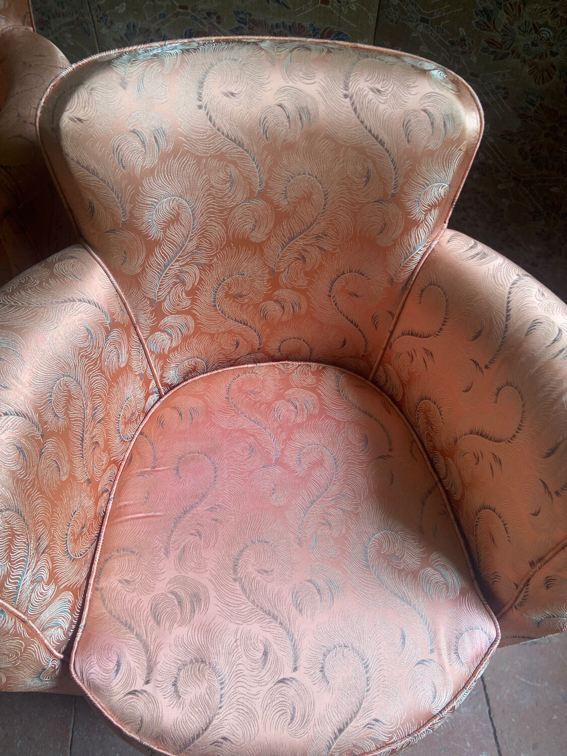 Pair of toad armchairs