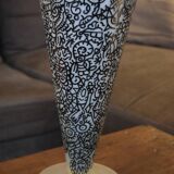 Vase en verre poli signé Pauline Godefroid