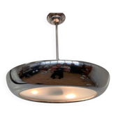 Pendentif UFO en chrome Bauhaus par Josef Hurka pour Napako, années 1940.